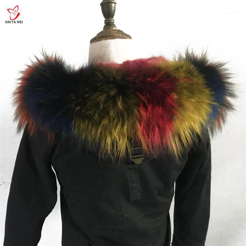 

Kids Winter Real Natural Raccoon Colorful Fur Collar & Children Scarf Fashion Coat Sweater Scarves Jackets Hood Raccoon Fur Neck1