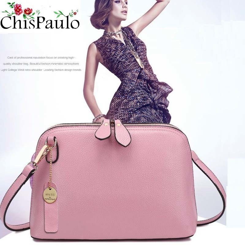 

Luxury-branded casual designer genuine female leather fashion free shoulder crossbody bags for women x52, Pinker