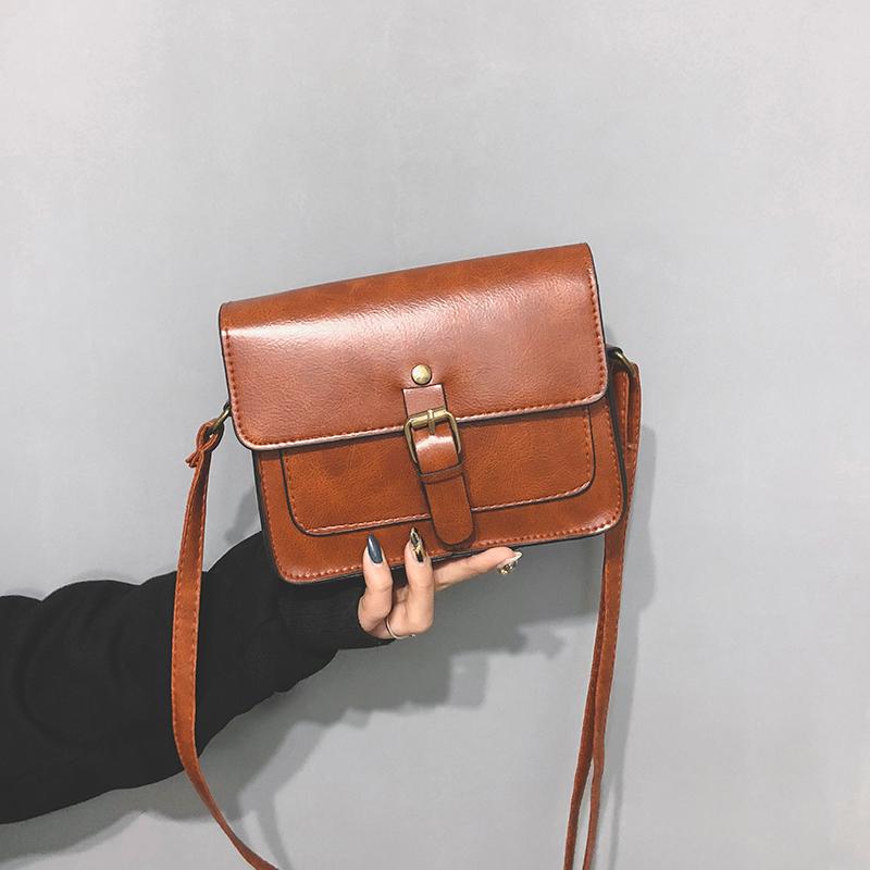 

2021 New Vintage Casual Small Women Flap Fashion Crossbody Messenger Bag Female Ladie Satchel Shoulder Bag Elegant Clutch Purses, Black