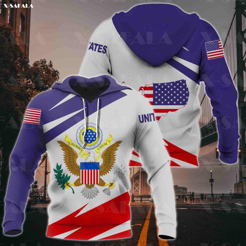 

Men's Hoodies & Sweatshirts UNITED STATES COAT OF ARMS Eagle 3D Print Zipper Hoodie Man Female Pullover Sweatshirt Hooded Jacket Jersey Trac, Black