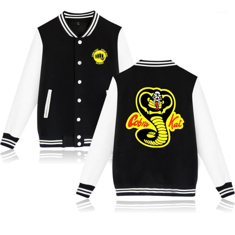 

Cobra Kai Jackets Cool And Fashion Style College Jacket Women/men Streetwear Baseball Jacket Big Size 4XL1, Black and white