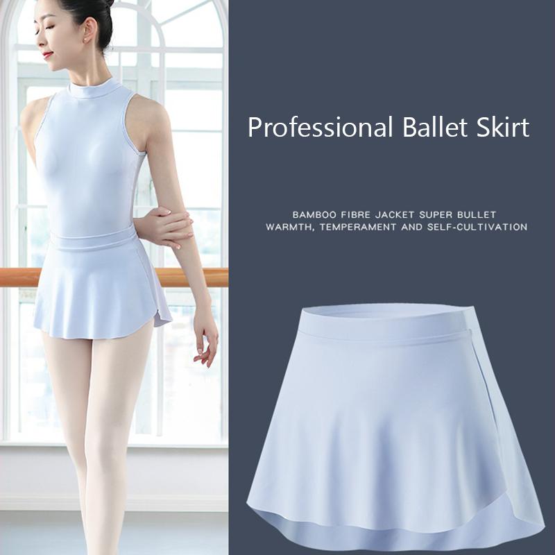 

Ballet Skirt Ballerina Dance Skirt Short Dance Dress Pull On Women Dancewear High Waistband Mini Adult Skirted Leotard, Lavender