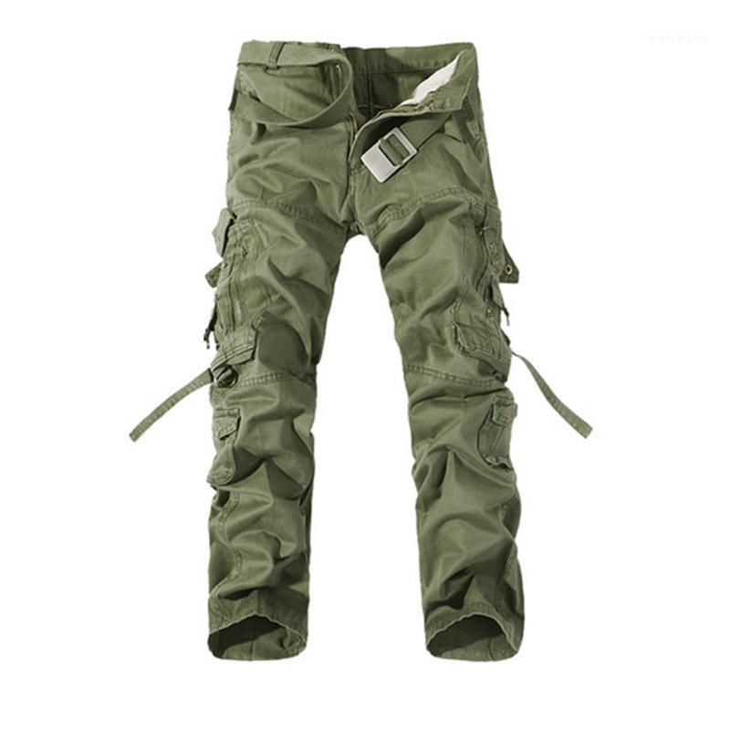 

Men Multi-pocket Washed Overalls Tactical Pants Men Loose Cotton Pants Male Cargo for Trousers,size 28-421, Black