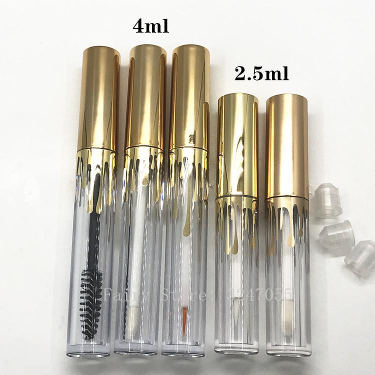 

10-100pcs 2.5ml 4ml Empty Lip Gloss Tubes,Water drop Clear Mascara Tubes with Gold Cap,wave Eyeliner bottle Refillable Container1