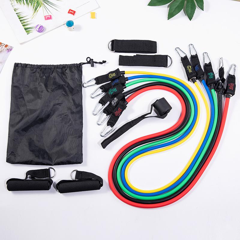 

11PCS Latex Gym Fitness Resistance Bands Pull Rope Elastic Bands for Fitness Exercise Expander Equipment Drop Shipping