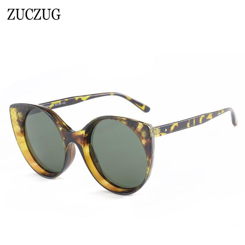 

ZUCUZG Vintage Cat Eye Sunglasses Women Brand Designer Round Polarized Sunglasses Female Big Frame Eyewear UV400 Gafas de sol