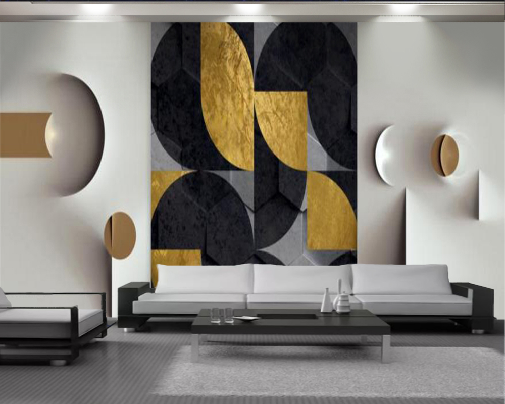 

Classic Geometric 3d wallpaper Living Room Bedroom Kitchen Home Decor Painting Mural Wallcovering HD Silk Antifouling Wallpapers, As shown