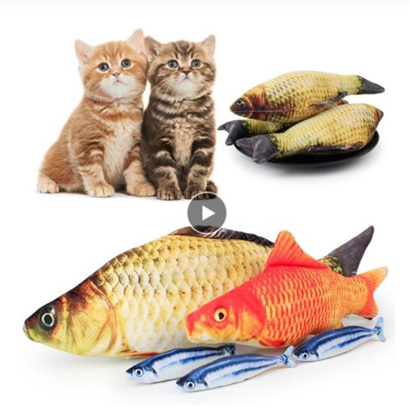 

Catnip Pet Soft Plush Creative 3D Carp Fish Shape Cat Toy Gifts Fish Stuffed Pillow Doll Simulation Playing Toy Pet Flannel