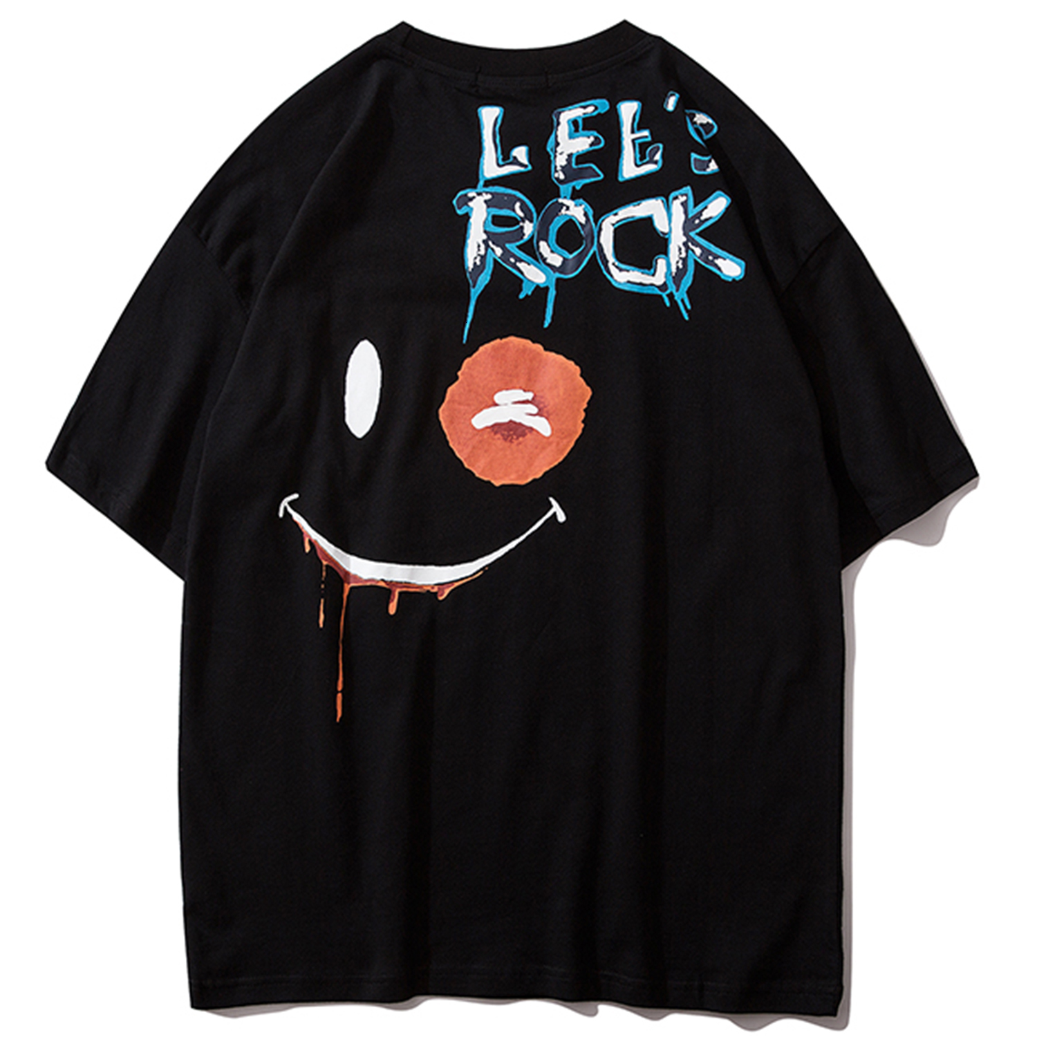 

2021 New Aidan Printed Lettered Graffiti Hip Hop Harajuku Men's Fashion Cotton Short Sleeve T-shirt 1ywd, White