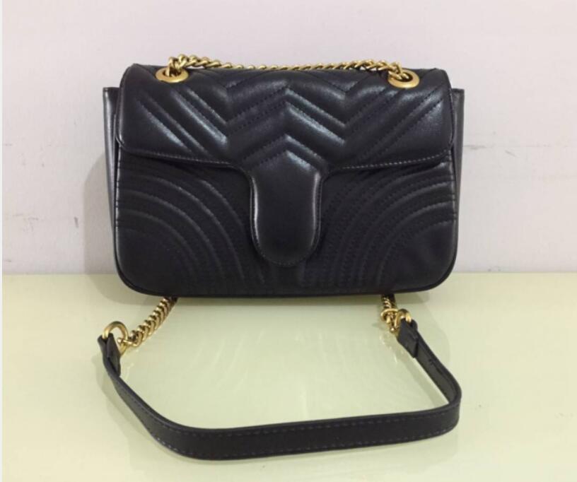 

Top Quality Women Shoulder bag gold and silver chain bag Crossbody Pure color handbag crossbody Messenger tote bag purse walle 26cm mnbv5g, Pink/gold chain