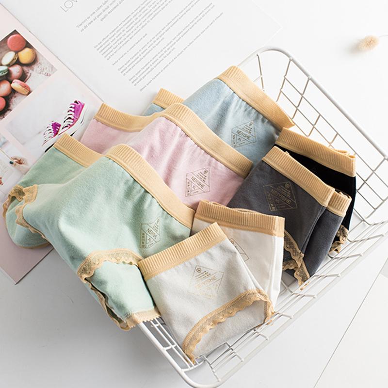 

Women Underwear Panties New Cotton Panties Soft Lace Briefs Female Mid-Waisted Underpants Sexy Lingerie Girl Briefs -XXL, Black