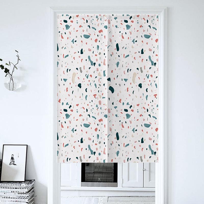 

Nordic Small Stones Door Curtain Living Room Bedroom Study Terrazzo Small Curtain Partition Feng Shui, 03