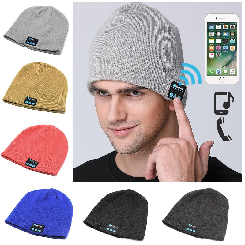 

Wholesale Wireless Bluetooth Knitted Beanie Hat with Headphones Music Phone Call Function Gifts for Men Outdoor Use AIC88