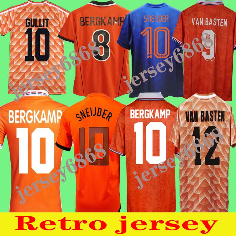 

Retro 1988 Netherlands Soccer Jersey 2012 Van Basten 2000 2002 1998 1994 Holland Retro football shirts BERGKAMP 1996 Gullit Rijkaard DAVIDS, 2010