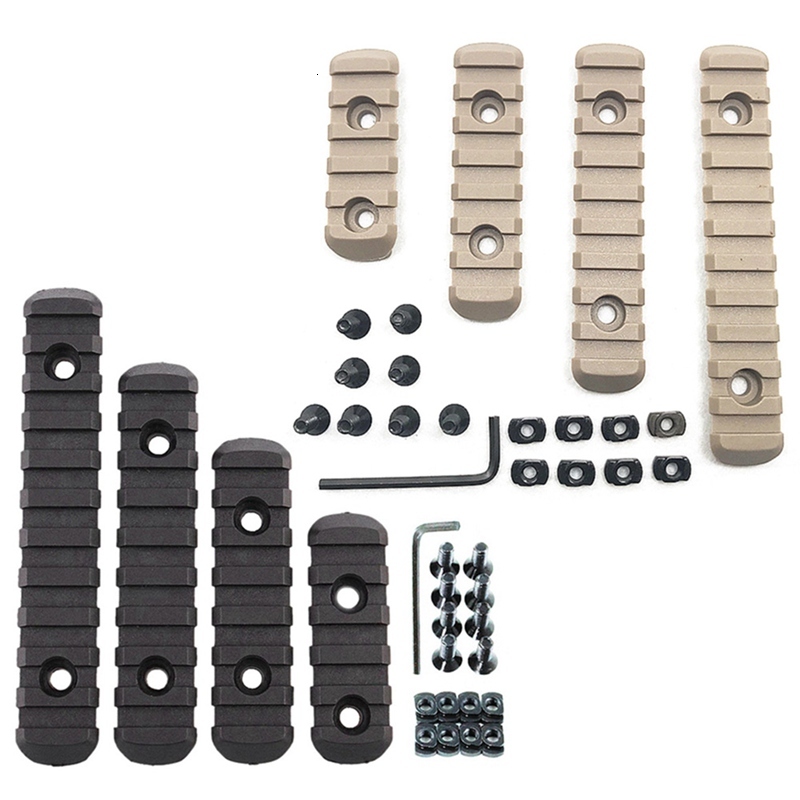 

M-Lok Set for Mlok Rail System Weaver Mounting Nylon Picatinny Side Rails Section, H01