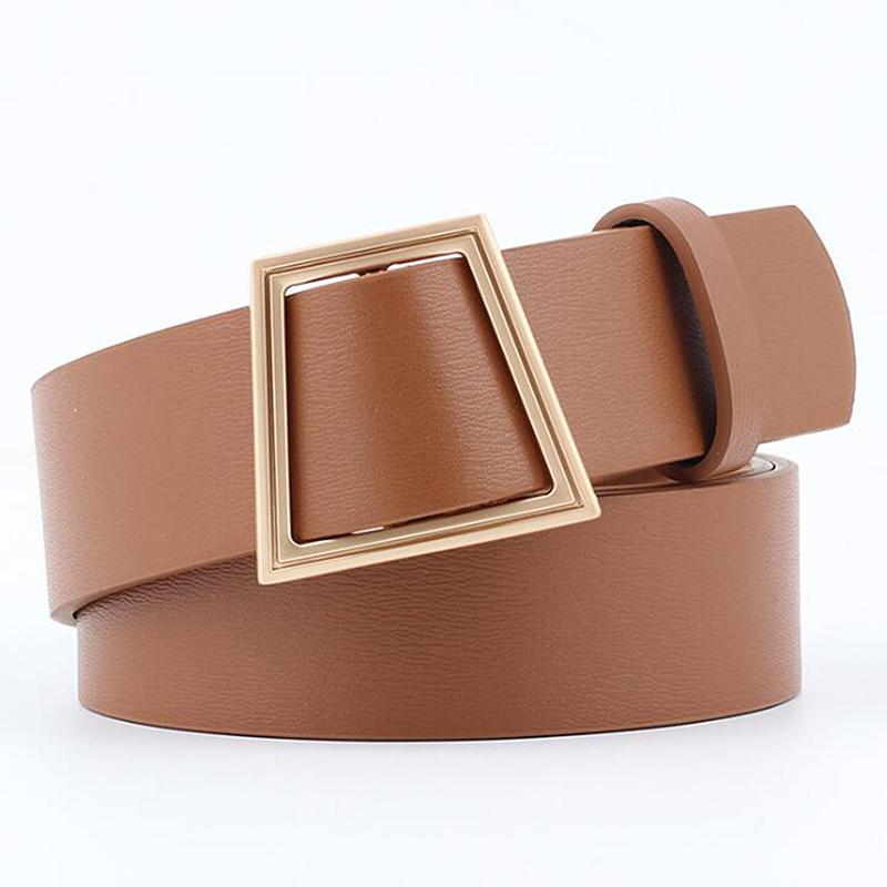 

New Fashion Black Red Pink White Yellow All Leather Corset Female Waist Belt Gold Buckle Belts For Women Clothing Accessories