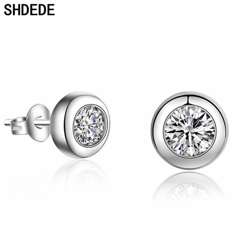 

SHDEDE Korean Small Ear Studs Earrings Women Accessories Embellished With Crystals From Hot Fashion Jewelry Gifts X082