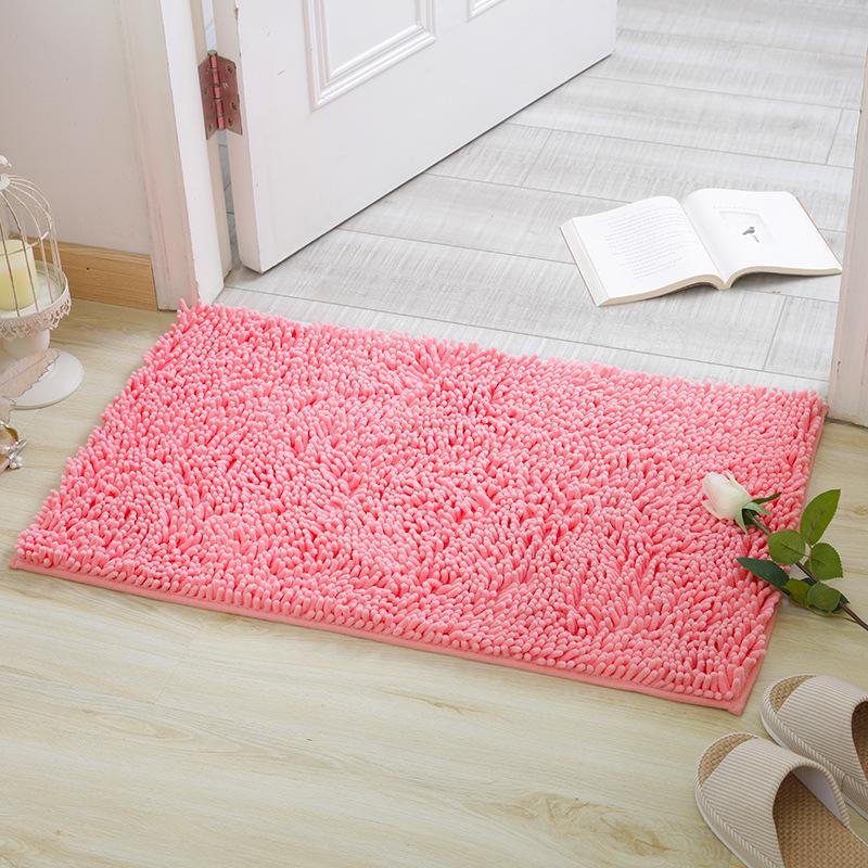 

Bathroom Carpet Mat Set Flannel Anti-Slip Soild Chenille Kitche Mat Bath Toliet Rug Washable Water Absorption, Coffee