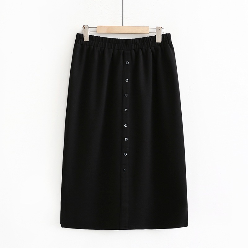 

Stretchable Xl-3xl Long Women to the Occasional Line Skirts of Large Size Gupy, Black