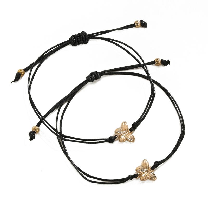 

Vintage Adjustable Handmade Bracelet Jewelry Butterfly Charm Bracelet For Women Accessories Friendship Girl Couple Bracelets