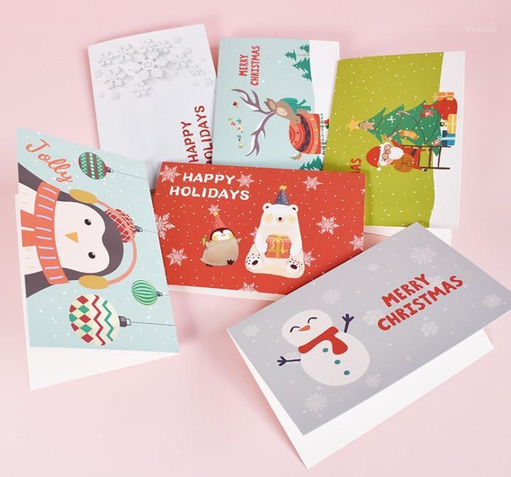 

Christmas greeting card set creative new year blessing card with envelope sticker Christmas gift card 24pcs per set1