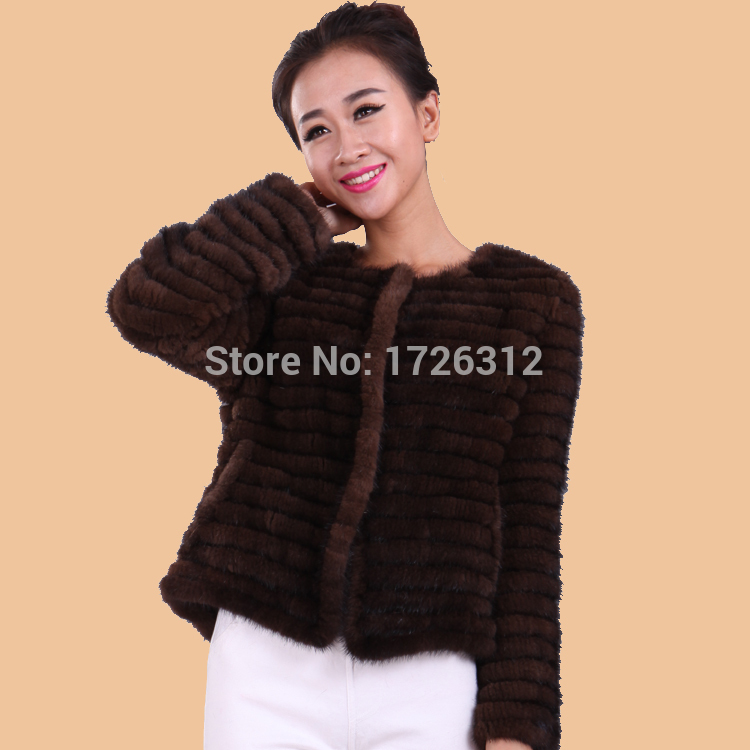

Hair Outerwear Short Design Clothes of Women Winter Mink Coat True Mesh 9gix, Red