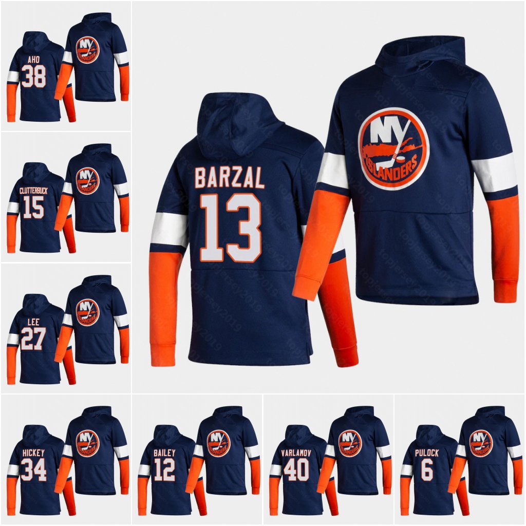 

27 Anders Lee 44 Jean Gabriel Pageau New York Islanders 2021 Reverse Retro hoodie cal clutterbuck Matthew Balzal Kathy Chizkas Thomas Hickey, Black