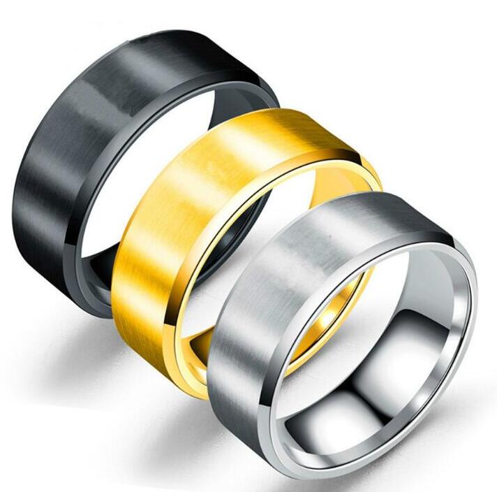

Stainless Steel Blank Ring Gold Black Matt Art Ring Band Rings Women Men rings Fashion Jewelry Will and Sandy fashion ps1671