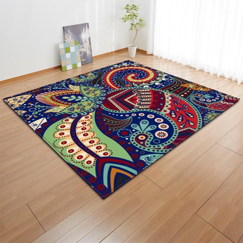 

Vintage Ethnic Style Print Modern Carpets For Living Room Bedroom Anti-slip Large Area Rug Blanket Fashion Floormat Home Decor1, Yellow