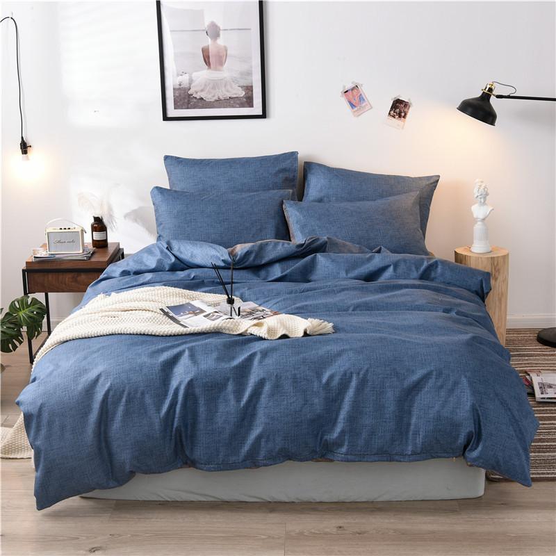 

Solid Geometric Bedding Sets Nordic Simple Ployester 3 Pieces Reactive Printing Single Queen King  Full Sizes For Home, 009