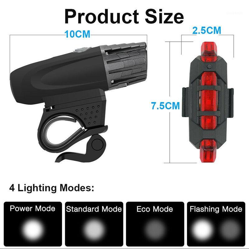 

USB Rechargeable LED Bike Headlight or Cycle Bicycle Front Back Rear Tail Light WHShopping1