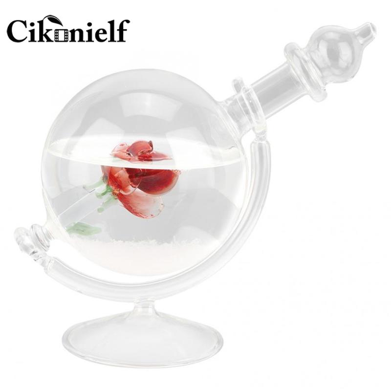 

Weather Forecast Crystal Bottle Globe Water Shape Windstorm Glass Ball for Home Decor Gift