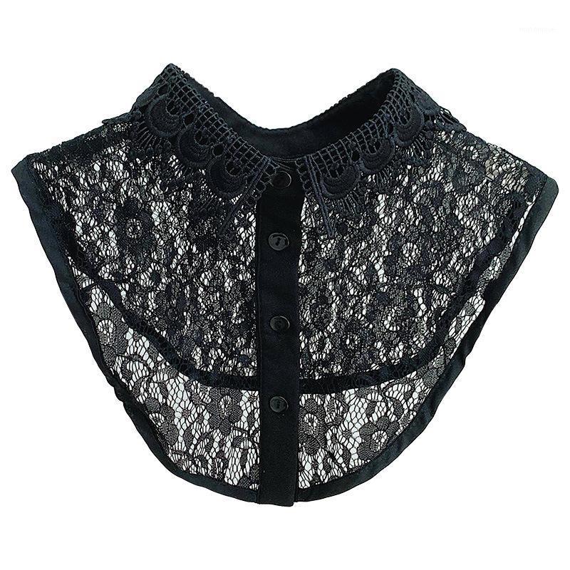 

Linbaiway Women Lace Floral Fake Collar Detachable Lapel Necklace Shirt False Collar Blouse Sweater Half-Shirt Vest Nep Kraagie1