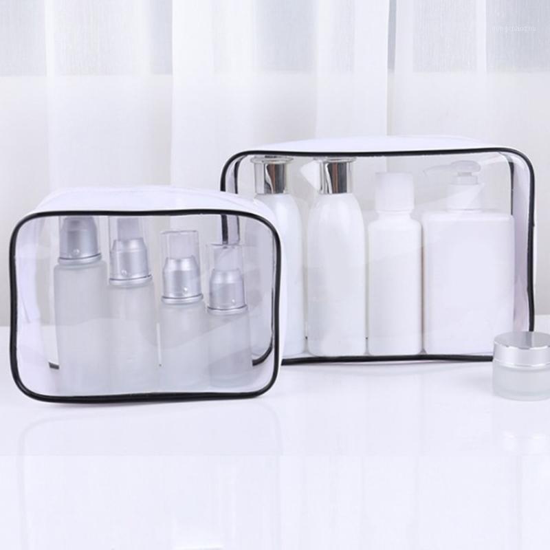 

Transparent PVC Travel Storage Bag Organizer Zipper Clear Waterproof Cosmetic Organizer Makeup Bag Case Box Travel Accessories1, As pic
