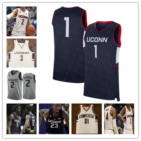 

Custom College Basketball Connecticut UConn Huskies Jersey Isaiah Whaley James Bouknight R.J. Cole Tyrese Martin Josh Carlton Jalen Gaffney, Navy blue