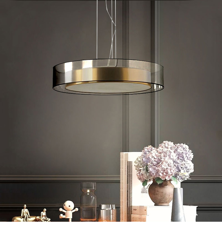 

Post-modern copper restaurant light luxury pendant lamp Nordic minimalistic atmosphere master bedroom pendant lights