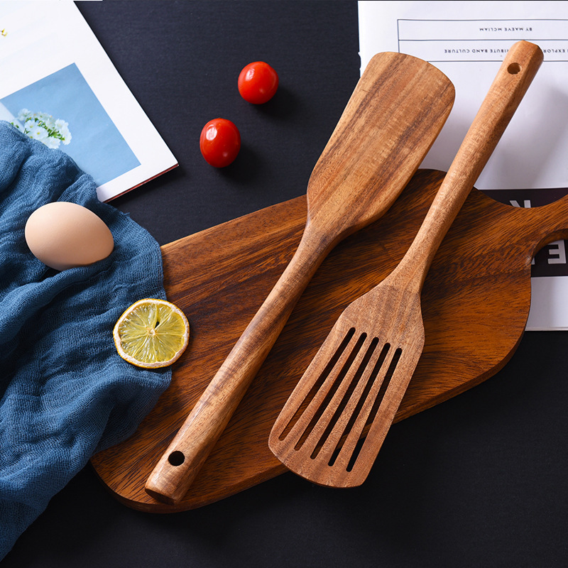 

2021 New Wooden Non-stick Spatula Cooking Shovel 2pcs/set 6fgq