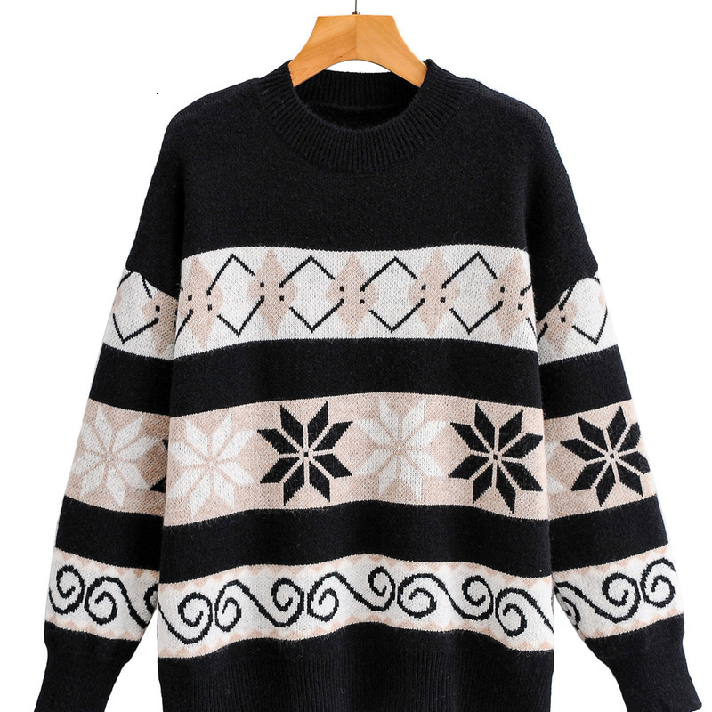

2021 New 913 Speed Sell Hot Style Autumn Europe and the United States Women's Geometric Jacquard Sweater Female Sweaters G9xt, One size