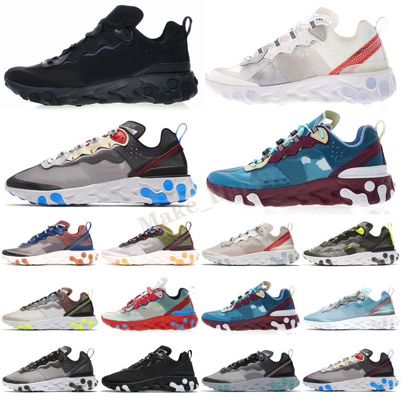 

2020 react vision 55 run shoes for men women Light Bone triple black white Crimson Gold mens trainers outdoor sports sneakers