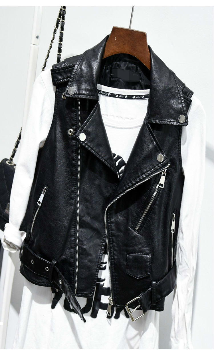 

black 2021 New sleeveless plutonium leather female winter jacket vest plus size 4xl y185 JK1F, Heise