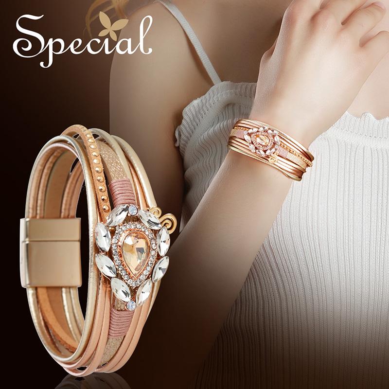 

SPECIAL high cold fashion lined skin with multi-layer open bracelet bracelet with Saharan treasure