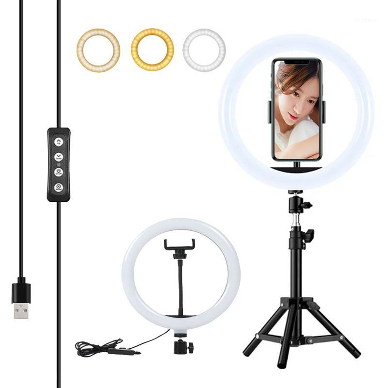 

55cm Desktop Photo Video Photography Studio Tripods 26cm 10 Inch Live Streaming Fill Light LED Selfie Lamp Makeup Ring Lighting1