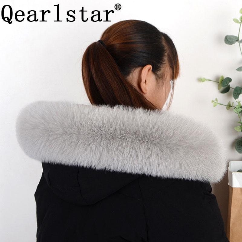 

Scarves Luxury Natural Fur Collar For Women Men 100% Real Winter Jackets Coat Warm Decor Pink White Grey CG191
