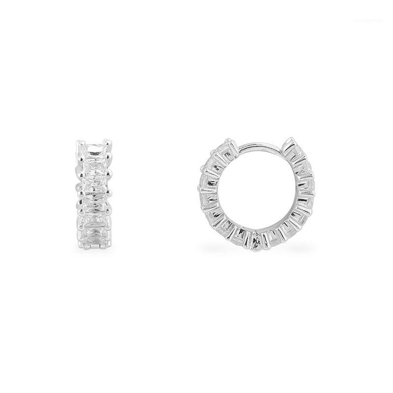 

SLJELY Fashion Real 925 Sterling Silver Shine Square Cubic Zirconia Hoop Earrings Women Luxury Elegant Eclat Jewelry1