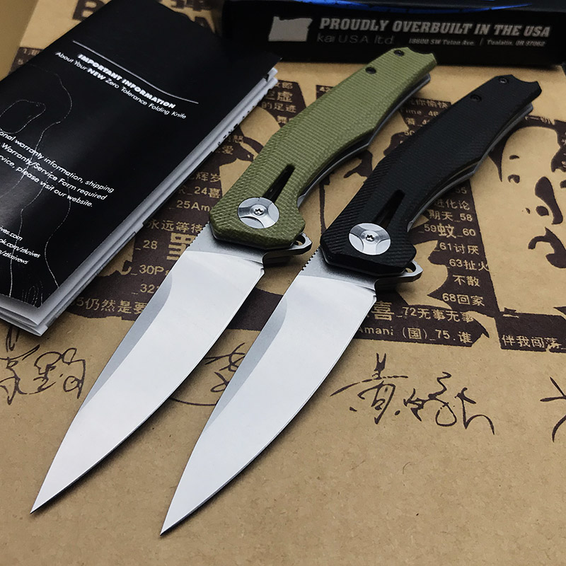 

Newest ZT 0707 0562 0606 Folding Knife 9CR18MOV Blade Micarta&Steel Handle Outdoor Camping Hunting Bearing Knives Tactical EDC Hand Tools