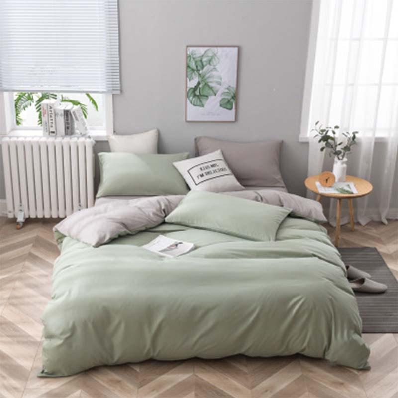 

Home Textile Bedding Set Solid Color Simple Duvet Cover King Single Queen Size Bed Sheet pillowcase Children Adult Quilt Covers, 20