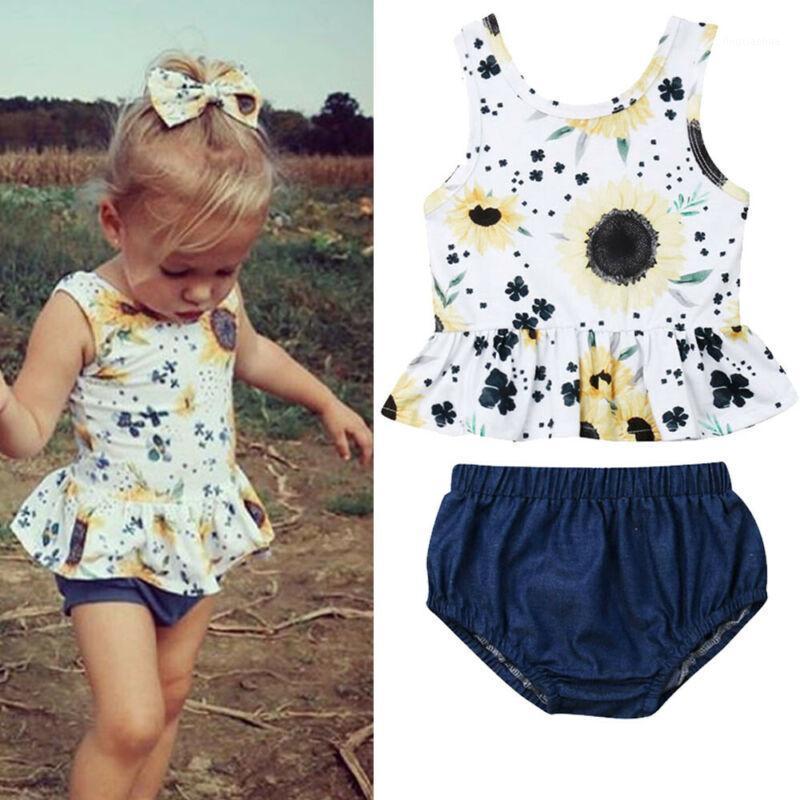 

Toddler Kids Baby Girl Outfits Clothes Floral Vest Tank Tops Pants/Shorts Sets1, As pic