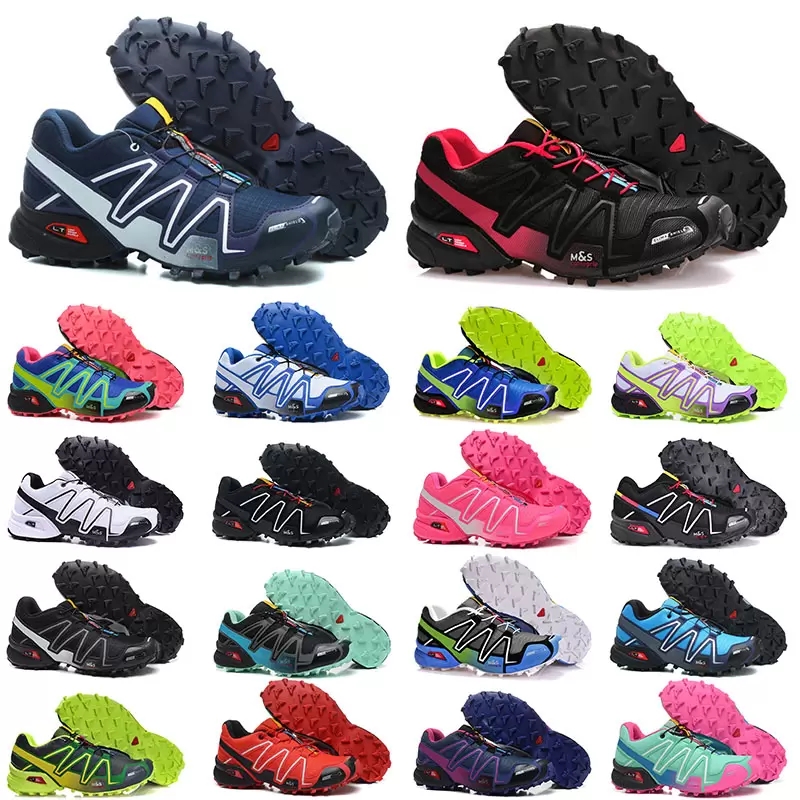 Authentique professionnel Cross 3 chaussures de randonnée pour hommes femmes noir blanc rose violet rouge bleu sport baskets formateurs Eur 39-46