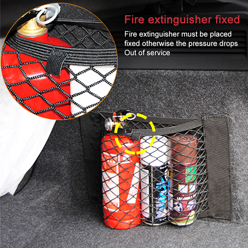 

Car Back Rear Mesh Trunk Seat Elastic String Net Magic Sticker Universal Storage Bag Pocket Cage Auto Organizer Seat Back Bag