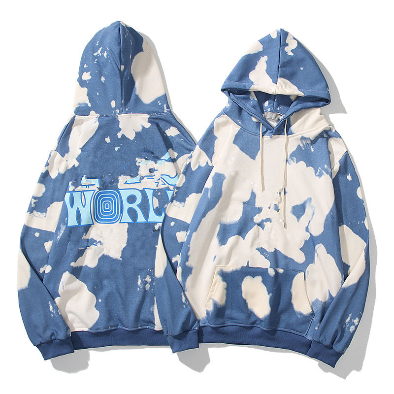 

14 Astroworld European and American street fashion brand tie-dye loose men and women couple sweater long sleeves